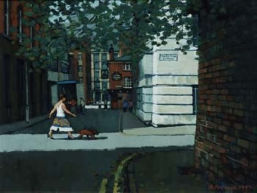 Lot 65 - Roger Eastwood, South Mill Street, Manchester, oil