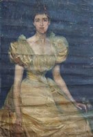 Lot 119 - Continental School, Portrait of a lady, oil on canvas
