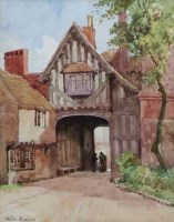 Lot 125 - William Tatton Winter, St. John's Gate, Canterbury Cathedral, watercolour