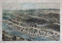 Lot 154 - H. Walter aerial view of Liverpool and one other (2)