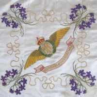 Lot 178 - Royal Flying Corps Embroidered Cushion Cover.