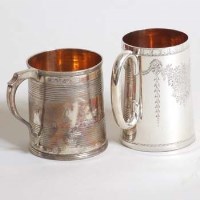 Lot 235 - Georgian silver mug and a Victorian silver