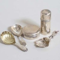 Lot 238 - Two silver caddy spoons, Dutch caddy spoon; two