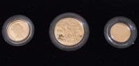 Lot 291 - Royal Mint gold proof £2, sovereign, half-sovereign