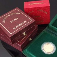 Lot 294 - Royal Mint proof four gold sovereigns