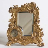Lot 399 - Gilt framed mirror clock.