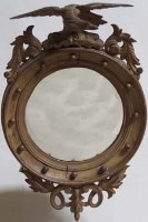 Lot 414 - Convex gilt wall mirror.