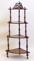 Lot 440 - Walnut corner what-not.
