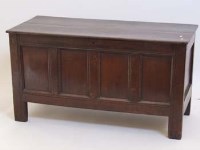 Lot 448 - 17th century oak coffer.