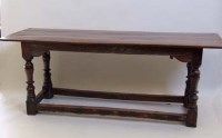 Lot 457 - Oak refectory table.