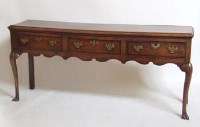 Lot 458 - Oak three drawer dresser.