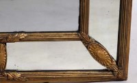 Lot 465 - Gilt framed panel mirror.