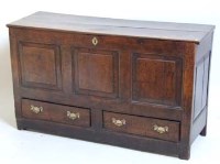 Lot 493 - Oak Jointed Chest fitted two drawers to