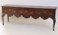 Lot 495 - George III Oak Dresser Base
