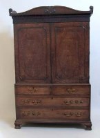 Lot 498 - George III Mahogany Linen Press