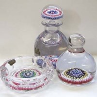 Lot 538 - Whitefriars paperweight bottle   together with a