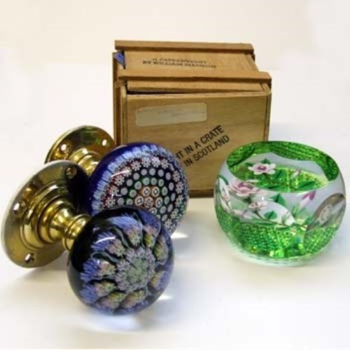 Lot 543 - Two Peter McDougall paperweight door handles