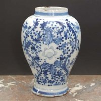 Lot 564 - Delft vase probably Lambeth circa 1760   painted