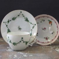 Lot 577 - Bristol cup and saucer and one other saucer circa