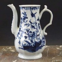 Lot 589 - Worcester coffee pot base circa 1770   painted in