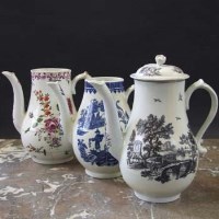 Lot 592 - Three Worcester coffee pots