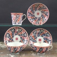 Lot 598 - Two Worcester cups and saucers and a teabowl and