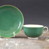 Lot 599 - Worcester cup and saucer circa 1775   painted