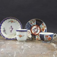 Lot 601 - Two Worcester cup and saucer circa 1775
