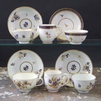 Lot 605 - Worcester circa 1780   painted with blue and gilt