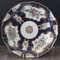 Lot 614 - Worcester plate circa 1775   painted with floral