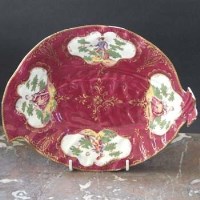Lot 623 - Worcester leaf dish circa 1770   painted with