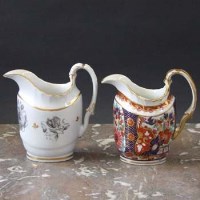 Lot 683 - Two Barr Worcester cream jugs circa 1800   the