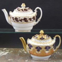 Lot 696 - Two Barr Worcester teapots circa 1800   one