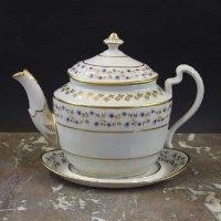 Lot 701 - Barr Worcester teapot and stand circa 1800