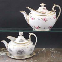 Lot 702 - Barr Flight and Barr Worcester teapot and stand and one other