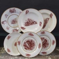 Lot 713 - Five Barr, Flight and Barr Worcester plates and a