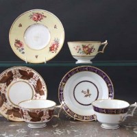 Lot 719 - Three Flight Barr and Barr cups and saucers circa