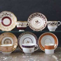 Lot 722 - Five Worcester Barr, and Flight and Barr cups and saucers circa 1800 - 1820