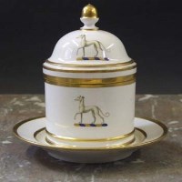 Lot 739 - Flight Barr and Barr crested honey pot circa 1820
