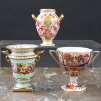 Lot 747 - Flight Barr and Barr twin handed vase,   painted