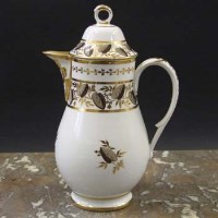 Lot 753 - Chamberlain Worcester lidded hot water jug circa
