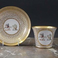 Lot 756 - Chamberlain Worcester crested cup and saucer