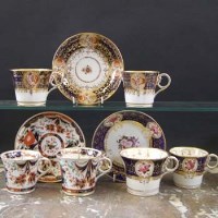 Lot 763 - Three Chamberlain Worcester trios circa 1810 