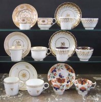 Lot 765 - Six Chamberlains Worcester Trios circa 1800 