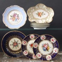 Lot 777 - Seven Chamberlains Worcester plates and a dish