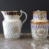 Lot 786 - Two Chamberlains Worcester jugs circa 1790   the