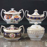 Lot 791 - Four Chamberlain Worcester sucriers circa 1800