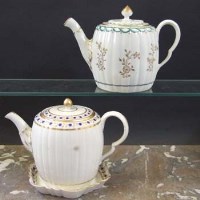 Lot 819 - Caughlay teapot and stand cira 1790    with