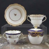 Lot 820 - Caughley chocolate cup and saucer circa 1790
