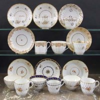 Lot 825 - Four Coalport trios circa 1800   with fluted